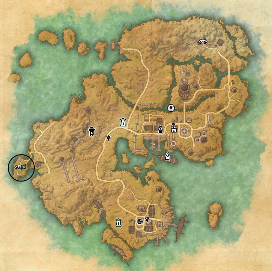 Stros M Kai Treasure Map II location.