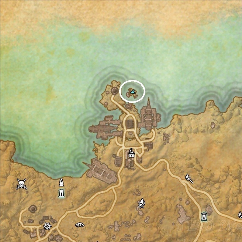 Alik'r Desert Treasure Map IV Dig Location.