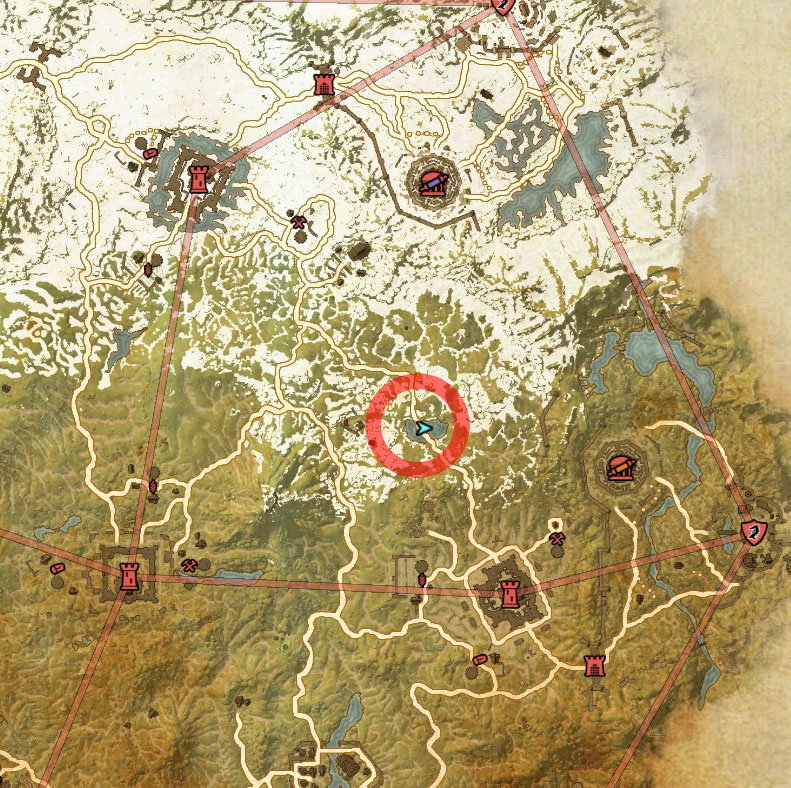 ESO Cyrodiil Treasure map XIII Location.