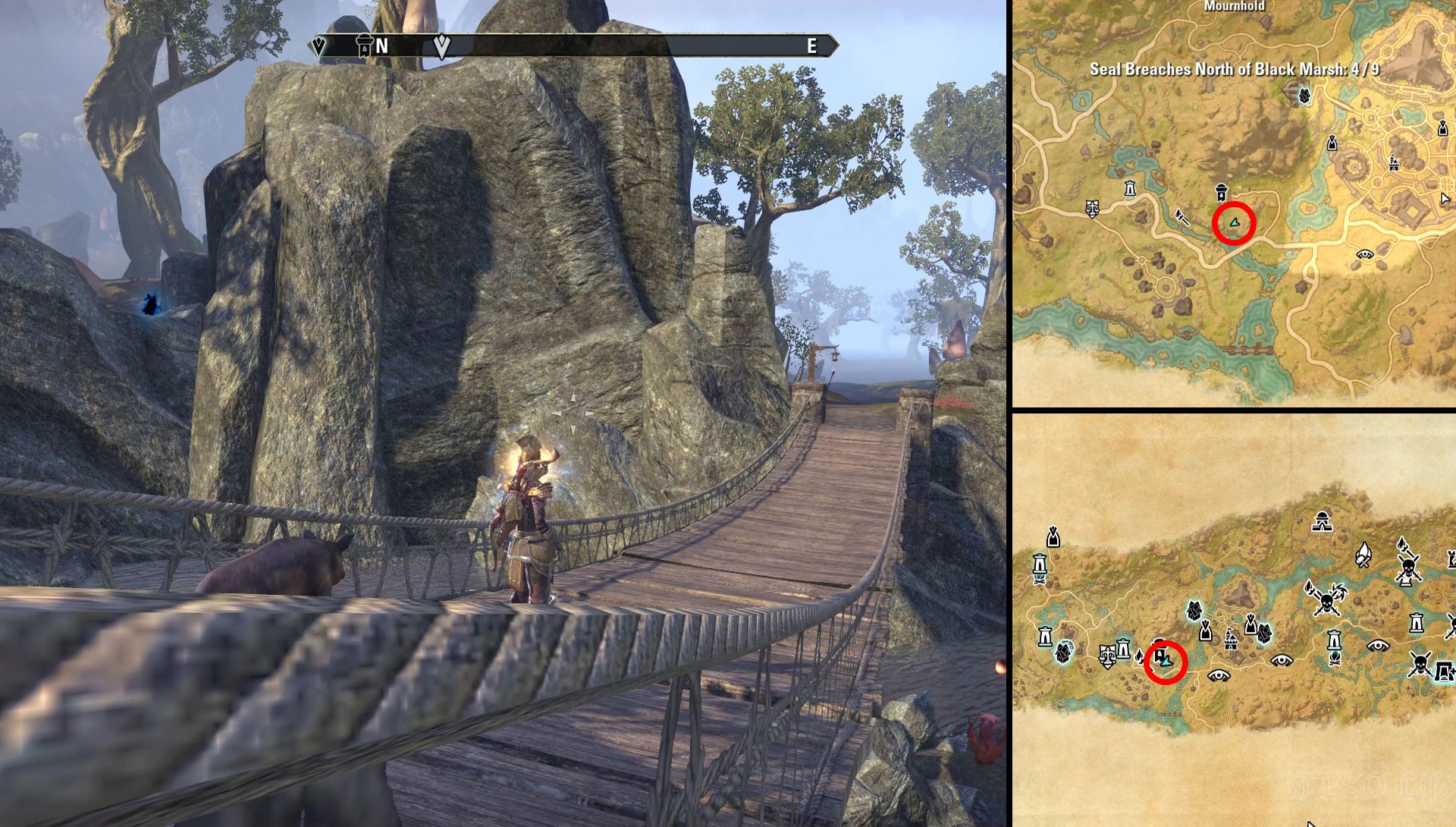 ESO Black Marsh Deshaan Seal Breach Locations Time for Mud and Mushrooms