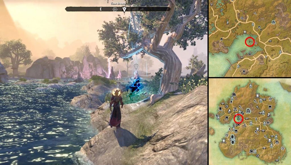 ESO Summerset Time Breach Locations Psijic S Calling Quest   ESO Summerset Psijics Calling Quest Location Of Time Breaches 1024x581 